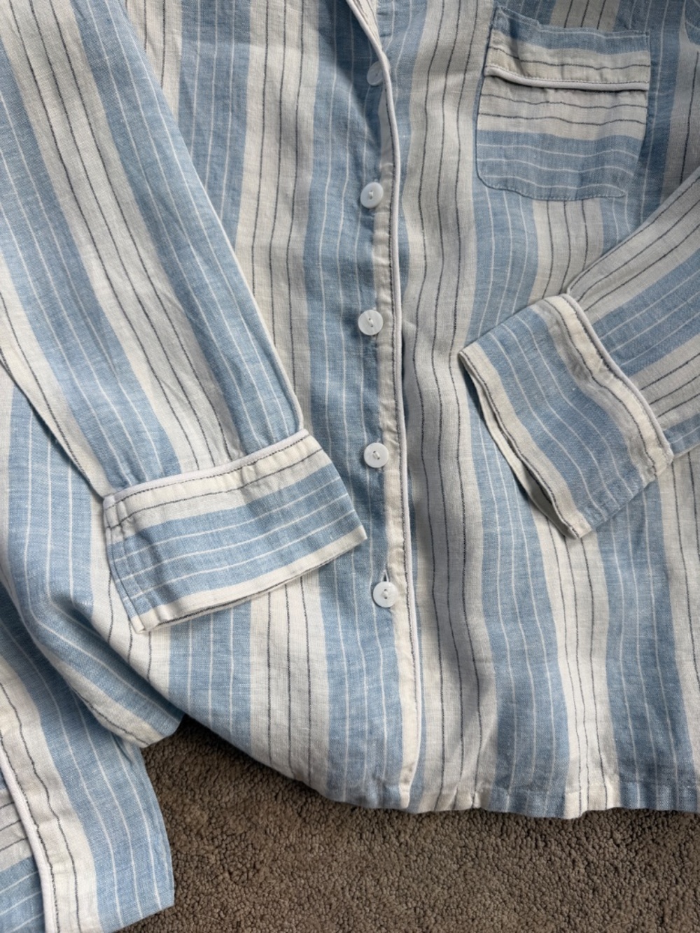 Serena & Lily Positano Linen Pajama Set | size M - Picture 7 of 8